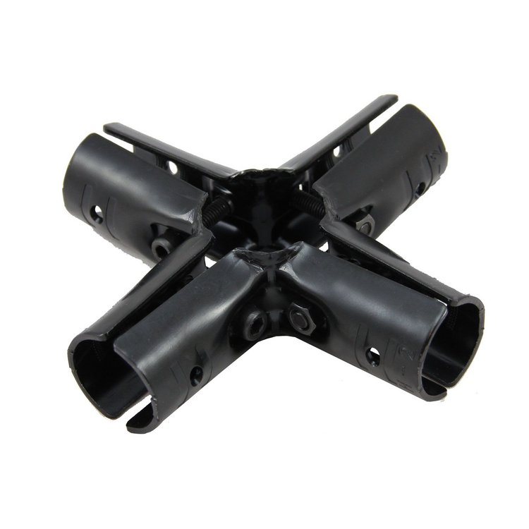 Kreuzverbinder schwarz für 28 mm Rohre