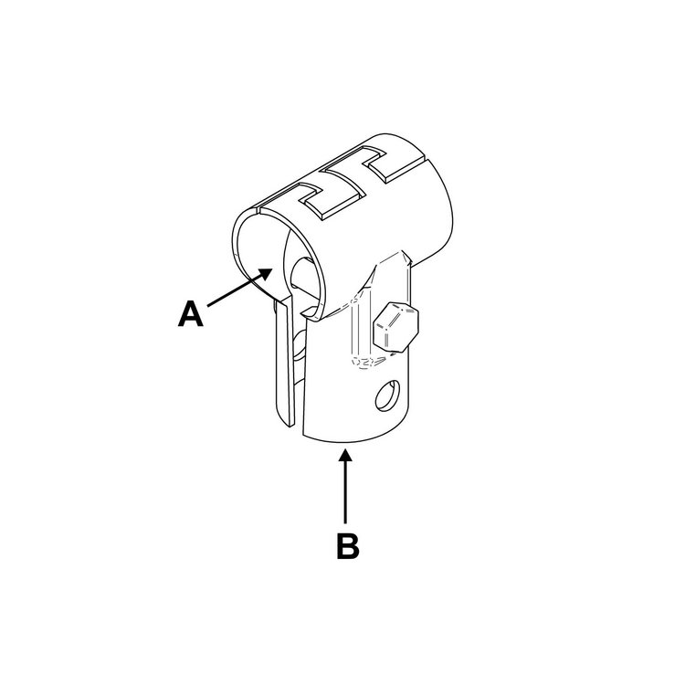 T-clip serrated, A 1 1/4